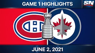 NHL Game Highlights  Canadiens vs Jets Game 1  Jun 2 2021 [upl. by Alyakcim123]