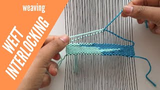 Weft Interlocking  Weaving Techniques [upl. by Oicnedif]