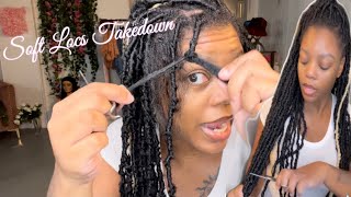 How To Take Down Soft Locs  Easy Guided Tutorial  No damage [upl. by Saunders495]