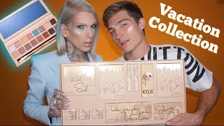 KYLIE COSMETICS THE VACATION COLLECTION  Review amp Swatches [upl. by Nibaj]