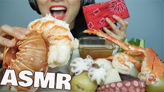 ASMR SEAFOOD Boil Giant LOBSTER  KING CRAB  Octopus  Shrimp EATING SOUNDS  SASASMR [upl. by Braca]