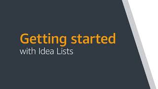 Getting Started with Idea Lists [upl. by Havstad]