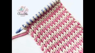 TUNISIAN KNIT STITCH CROCHET  BEGINNER [upl. by Salena229]