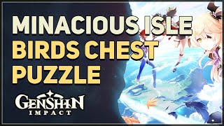 Minacious Isle Birds Chest Puzzle Genshin Impact [upl. by Coffee]