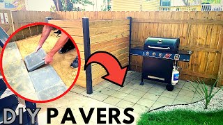 DIY Concrete Paver Patio Simple and Inexpensive method [upl. by Susi86]