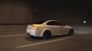 White BMW M3 E92  Brutal Sound  NIGHTRIDE  M POWER [upl. by Livingstone417]