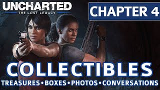 Uncharted The Lost Legacy  Chapter 4 Collectible Locations Treasures Photos Boxes Conversations [upl. by Ney276]