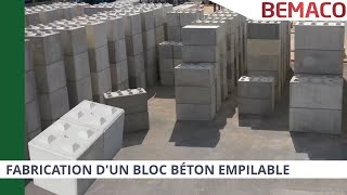 Fabrication des blocs béton empilables [upl. by Adnauqahs]