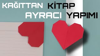 kitap ayracı  kalp şeklinde kitap ayracı yapımı [upl. by Sayette]