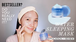 LANEIGE WATER SLEEPING MASK I Application  Review Do you really need it [upl. by Cannon]