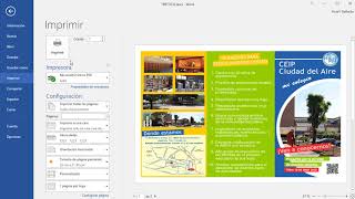 CÓMO IMPRIMIR UN TRÍPTICO EN WORD [upl. by Horwitz]