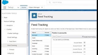 Salesforce Lightning Feed Tracking in Chatter [upl. by Llegna652]