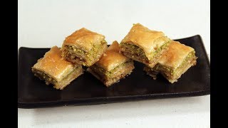 Baklava  Middle Eastern Dessert  Sanjeev Kapoor Khazana [upl. by Reade397]