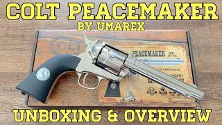 Colt Peacemaker by Umarex Pellet Revolver Unboxing and Overview [upl. by Enaek]