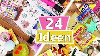 24 Adventskalender Ideen zum Befüllen 2017  DIY Basteln Material Süßigkeiten amp Kosmetik [upl. by Nordek]