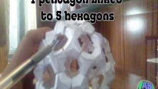 How to Make Origami Buckyball  Tutorial [upl. by Oza810]