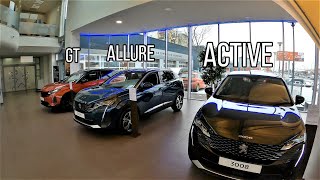 2021 Peugeot 3008 GT vs ALLURE vs ACTIVE Interior amp Exterior comparison POV video WOW quality [upl. by Jillie]