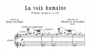 Poulenc Francis La voix humaine with score [upl. by Yrnehnhoj]