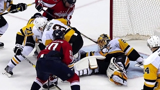 Mike Emrick finally catches breath after mad scramble in front of Fleury [upl. by Suertemed]