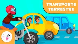 Meios de transporte terrestres para crianças  Vocabulário [upl. by Tsirhc]