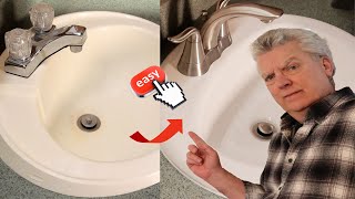 Drop In Bathroom Sink Replacement [upl. by Ettenhoj229]