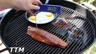 Teriyaki Salmon on the Weber Kettle Grill [upl. by Eninnaj]