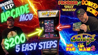 How to Mod Upgrade Arcade1up  DIY Arcade 200  Play The Best Retro Games of All Time [upl. by Kissel]