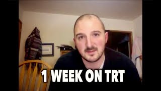 1 WEEK ON TRT Testosterone Replacement Therapy [upl. by Llerrod]