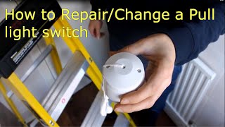 How to Repairchange a PullCord Light Switch Video explanation [upl. by Goff151]