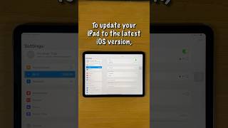 How to Update iPad to Latest iOS Version [upl. by Ardnad]