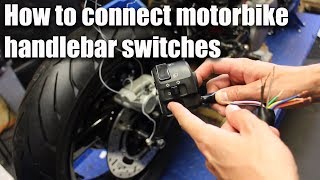 How to connect motorbike handlebar switches wiring part 4 [upl. by Rochemont229]