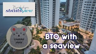 Punggol Northshore StraitsView  HDB BTO with a waterfront  seaview  Singapore Housing [upl. by Cordy]