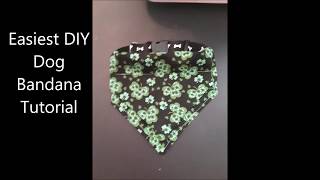 Easiest DIY Dog Bandana Tutorial [upl. by Ax]