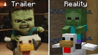 Minecraft Movie Trailer vs Reality [upl. by Lothario]