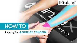 HOW TO  Kinesiology taping for achilles tendon [upl. by Harvison]