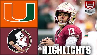 Miami Hurricanes vs Florida State Seminoles  Full Game Highlights [upl. by Hatch468]