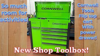 New Box Cornwell Tools Flip Top Cart With Power Drawer [upl. by Etterraj595]