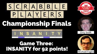 2022 Scrabble Players Championship FINALS Game 03 [upl. by Lledal]