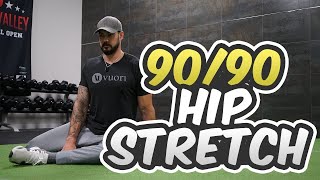 How to Perform a 9090 Hip Stretch HIP FLEXOR STRETCH [upl. by Munford664]