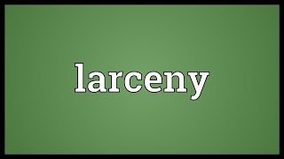 Larceny Meaning [upl. by Far]