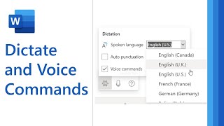 How to use Dictation and voice commands in Microsoft Word 2021 [upl. by Jat869]