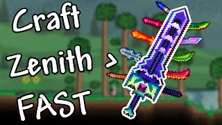 How to Craft The Zenith In Terraria 14 In 2 Minutes [upl. by Vins]