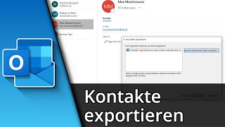 Outlook Kontakte exportieren amp importieren ✅ Tutorial [upl. by Ettesus]