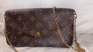 Wear amp Tear  Louis Vuitton Monogram POCHETTE FELICIE  Review [upl. by Janeva]