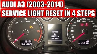 TUTORIAL Audi A3 8P 8V 20032014 Service Light Reset in 4 easy steps [upl. by Hulburt379]