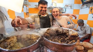 Morocco Street Food  HALAL STREET FOOD in Fes BEST Moroccan Couscous  Eating Camel Meat [upl. by Joh74]