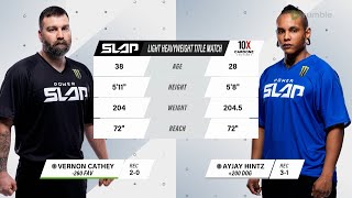 Power Slap 1 Vern Cathey vs AyJay Hintz  Light Heavyweight Championship [upl. by Meares]