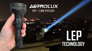 ASTROLUX WP2 LEP laser flashlight  2330m beam range  rotary ring control [upl. by Dede]