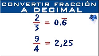 Convertir fracción en decimal [upl. by Orme]