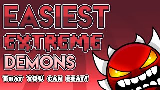 The 5 EASIEST Extreme Demons in Geometry Dash And how to beat them [upl. by Llehcram]